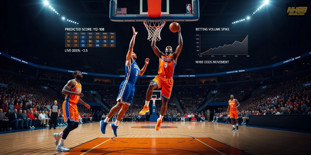 Ví dụ về kèo cược bóng rổ NBA trên nền tảng nh88 với biểu đồ tỷ lệ hấp dẫn