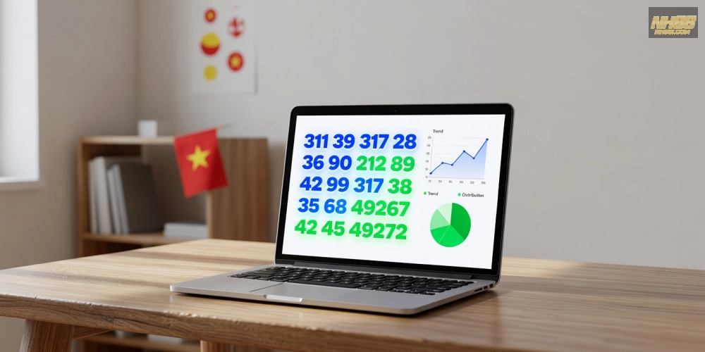 Minh họa giao diện hiển thị kết quả xổ số nh88 trên nền tảng trực tuyến
