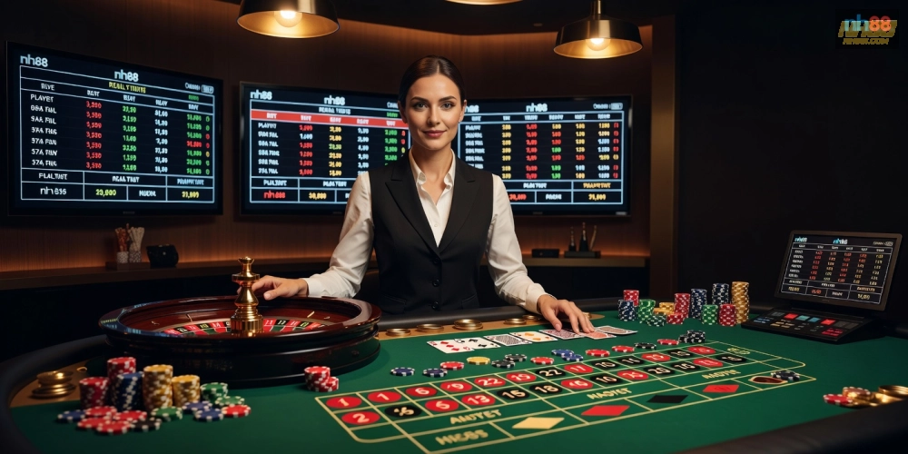 Khám phá khái niệm live casino nh88 qua hình ảnh minh họa sống động