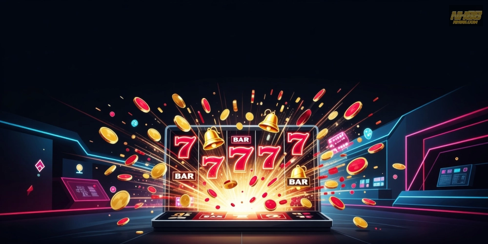 Minh họa khái niệm nổ hũ trên nền tảng NH88 với jackpot hấp dẫn